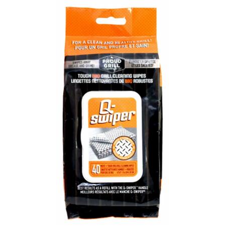 PARCHE 6 x 8 in. Q-Swiper BBQ Grill Cleaning Wipes Refill, 40 Count PA3852373